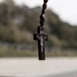 Drewniany krzyżyk od różańca