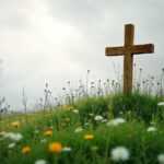 Krzyż na łące